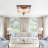 Tiffany 6"-Wide Retro Square Tiffany Ceiling Light