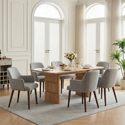 Chaise d'appoint rembourrée en bois massif avec accoudoirs