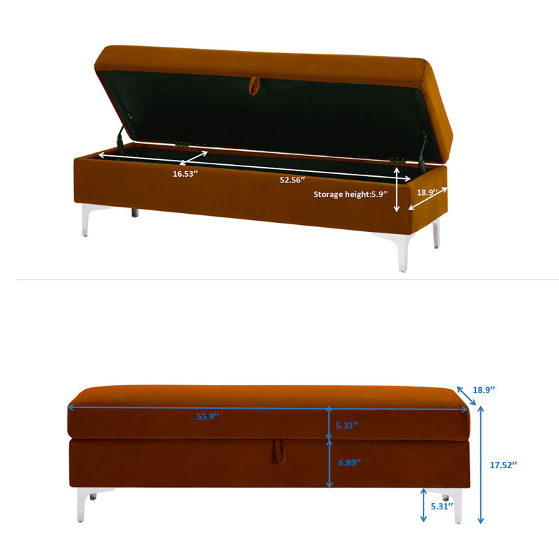 Velvet Ottoman, Camel
