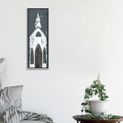 " Tall White Chapel " by Ashley Bradley Painting Print