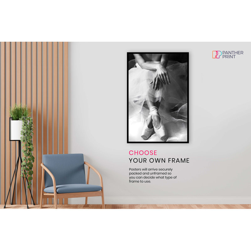 Elegant Ballerina - No Frame Print, 31cm H x 20cm W x 0.5cm D