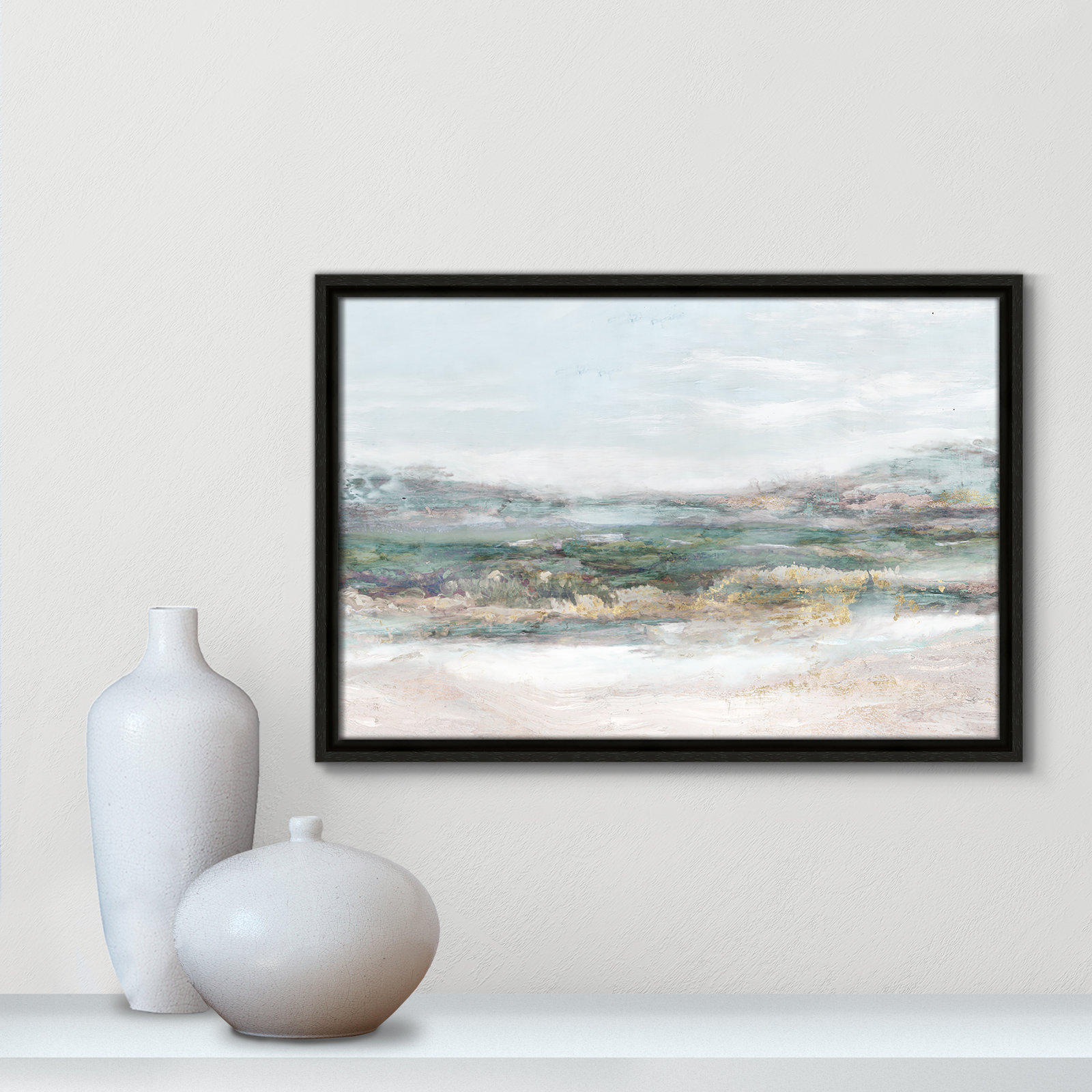 No Mat, Espresso Framed Canvas, 13.5" H x 19.5" W x 2" D