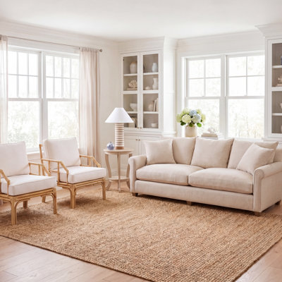 Calidia Hand-Loomed Jute/Sisal Gold Area Rug