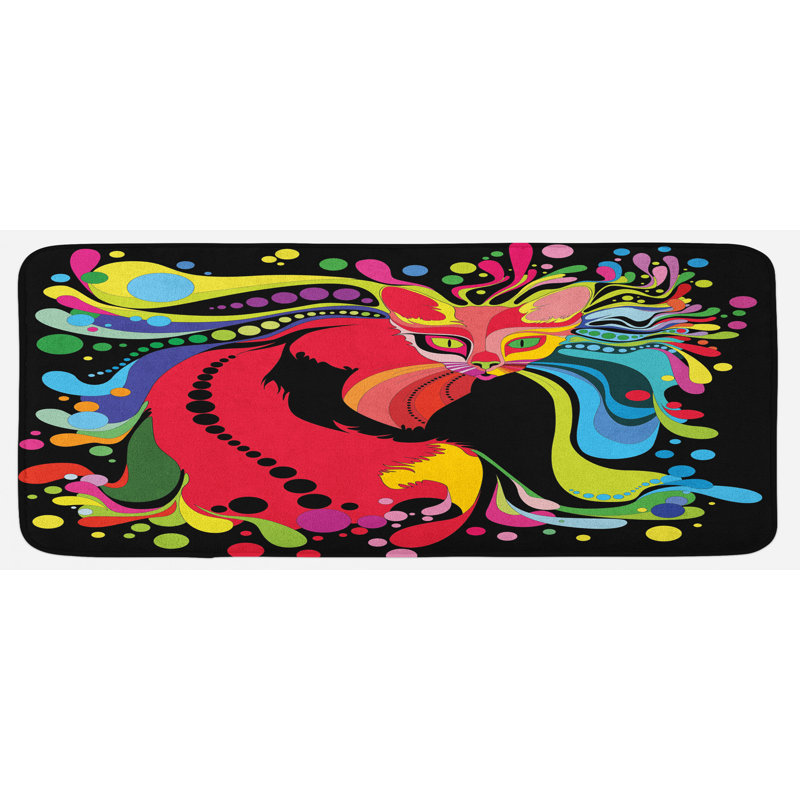 Tapis de cuisine psychédélique
