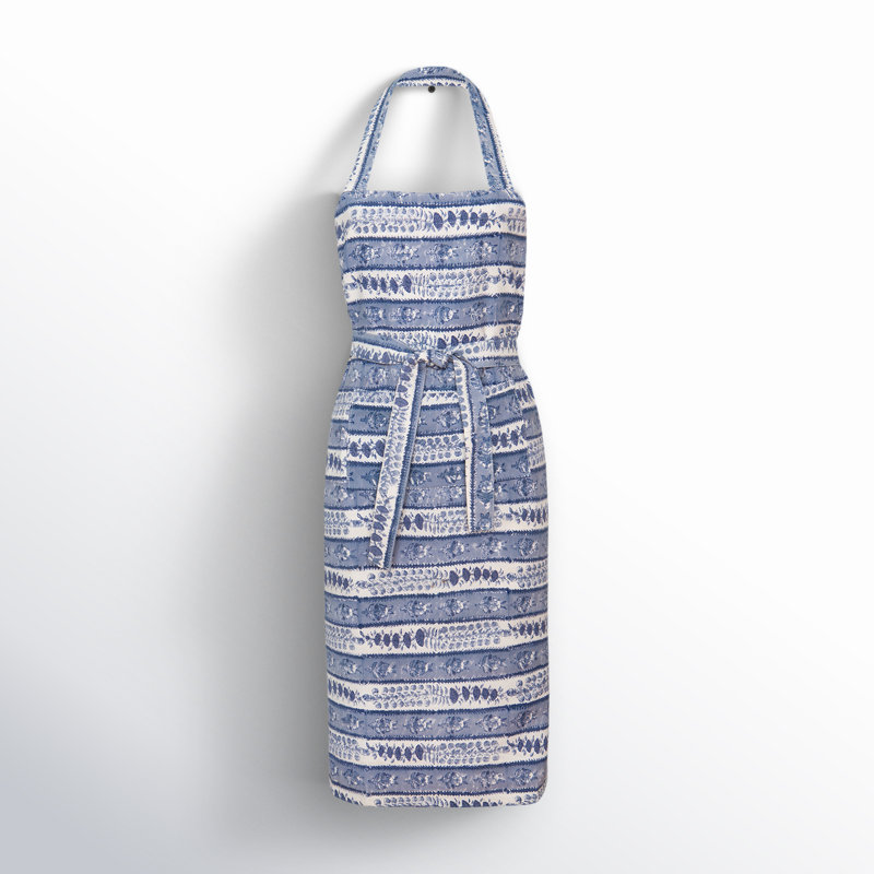 Charlemont Floral Cotton Bib Apron, Blue/Marine