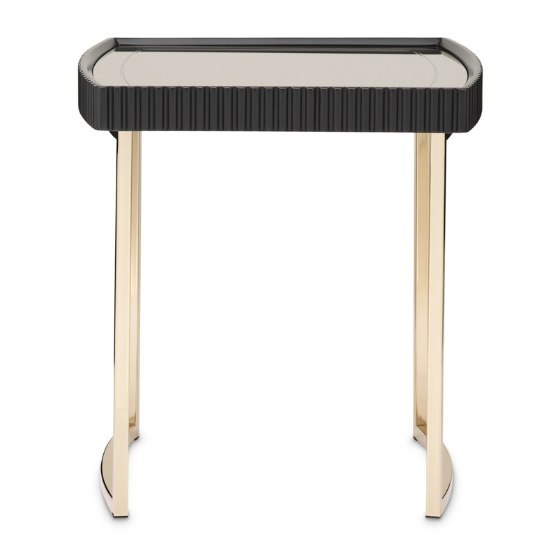 Lisbon End Table, Silken Matte Black