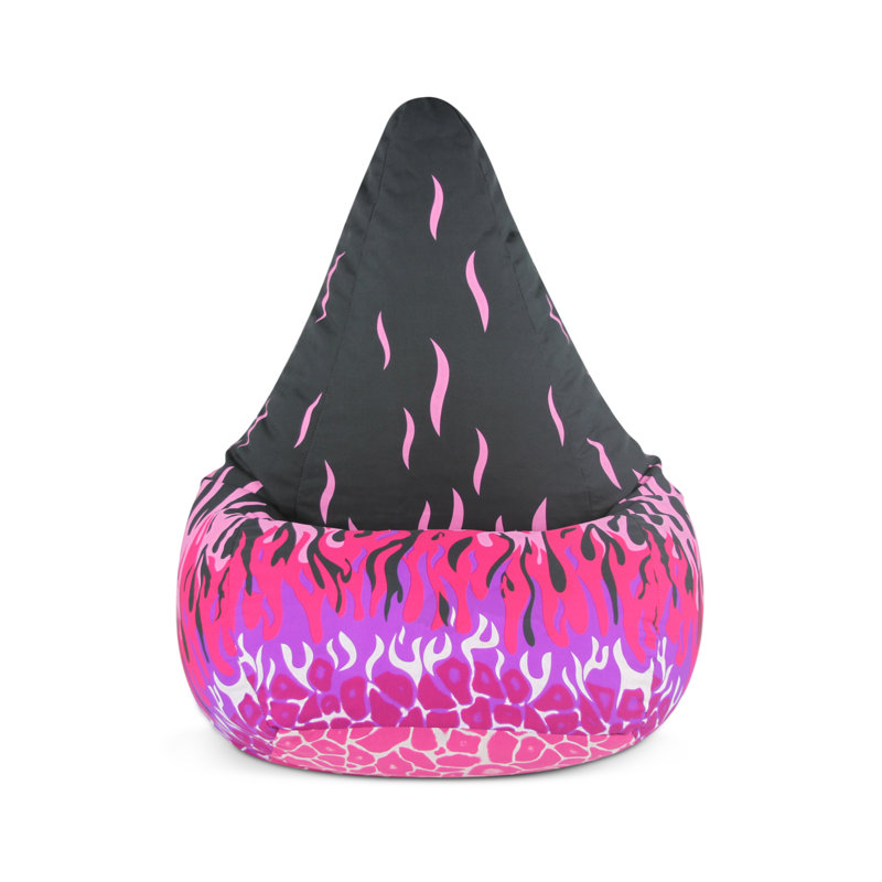 American Furniture Alliance Adult Bean Bag Chair, Black/Pink 