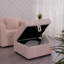 Canapés modernes avec repose-pieds de rangement, cadre en métal moelleux pour le salon