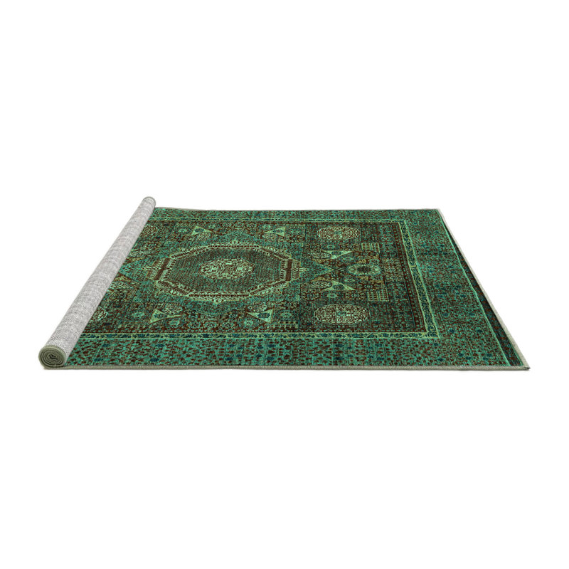 Washable Oriental Indoor Rug, Round 6'