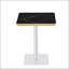 Table bistro carrée 24 "avec plateau en faux marbre noir-135313684
