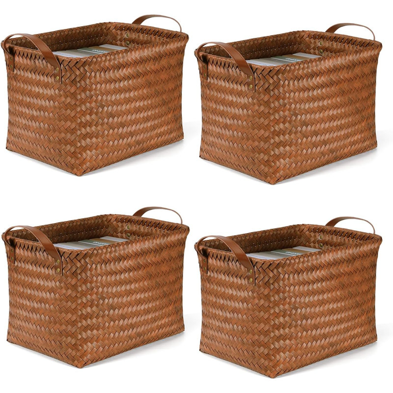 Ensemble de 4 paniers de rangement pour la lessive 15L