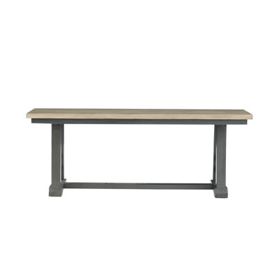 Banc de salle à manger verett Farmhouse - brun rustique et gris anthracite