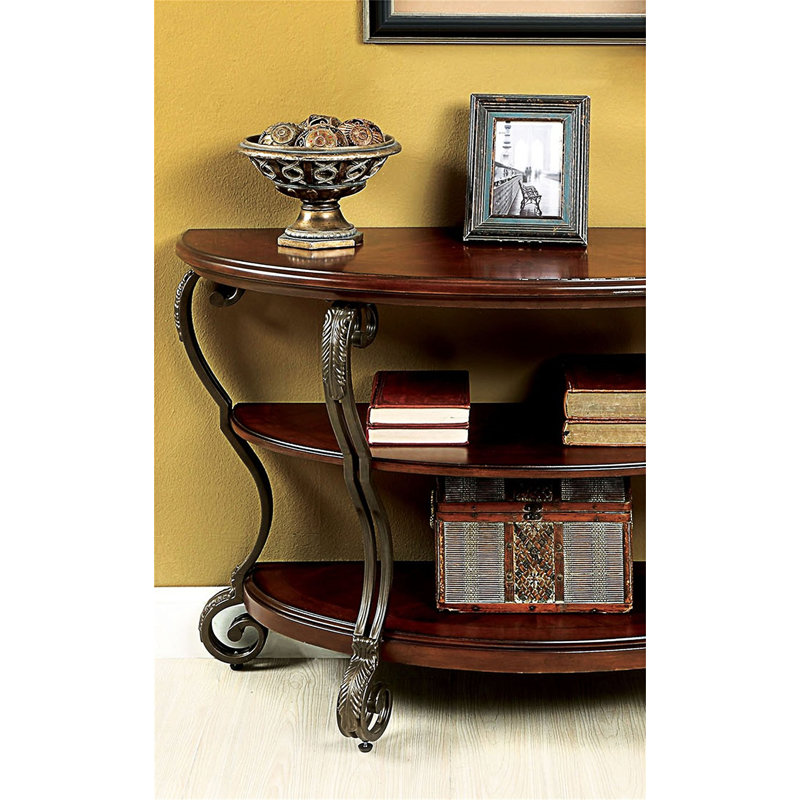 Table d'appoint avec tablettes ouvertes