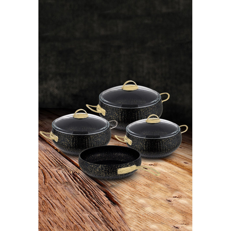 Batterie de cuisine 7 pièces Aso Group INC Sloane, Anthracite
