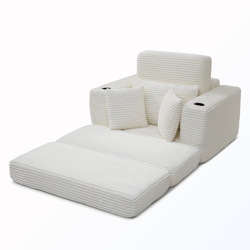 Chaise longue 3-en-1 sans nuage, Beige