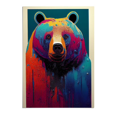 Splashed Bear No.3 Abstract - Wall Art