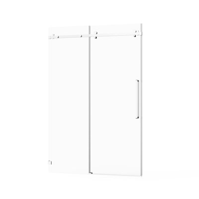 48" W X 72" H Sliding Glass Shower Door, Finish, 1/4"  6Mm  Tempered Glass, Easy - Clean, Adjustable Width 44 48 In, Waterproof Sealing, Quiet Operation, Frame Door With Clear Proof, Width,