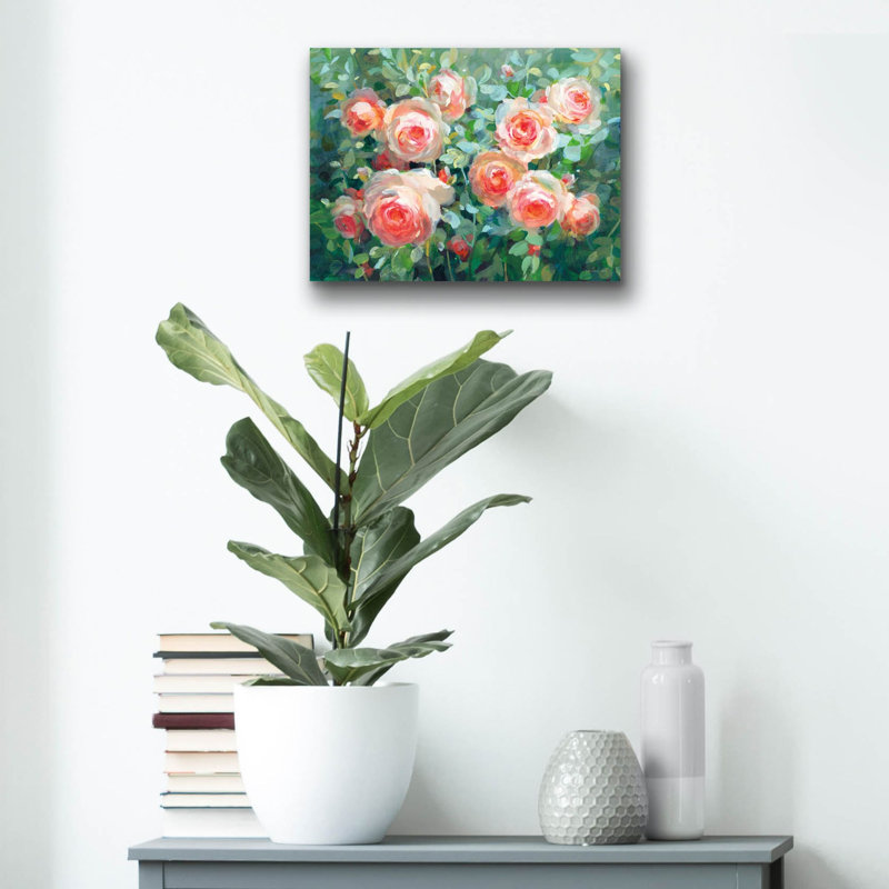 «English Roses» par Danhui Nai, art mural en verre acrylique
