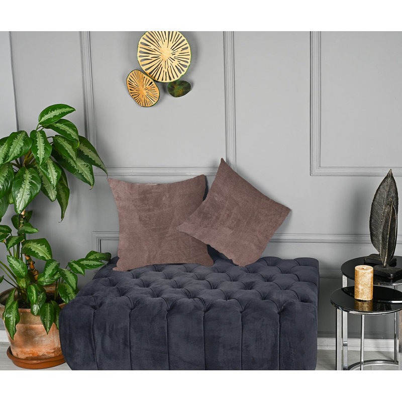 Matte Velvet Cushion Cover - 1 Pc, 30cm x 30cm, Rosy Brown