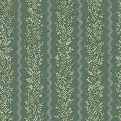 Papier peint texturé non tissé à rayures florales 57 pi. Pi.