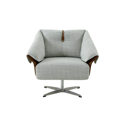 Fauteuil pivotant capitonné l 30,7 po Khadra