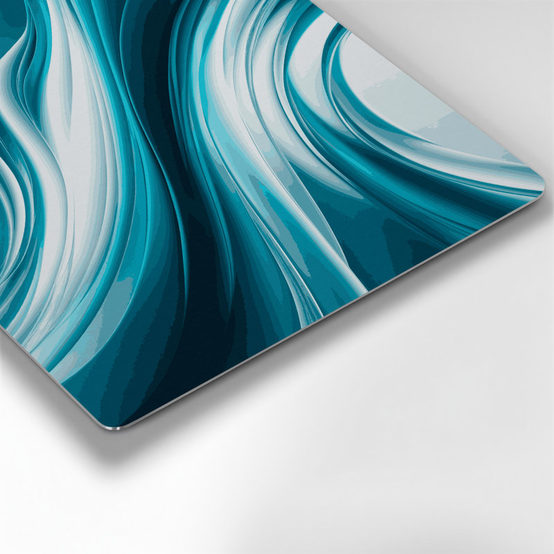Gradient abstrait 45, art mural en métal bleu, H 12 po x l 12 po