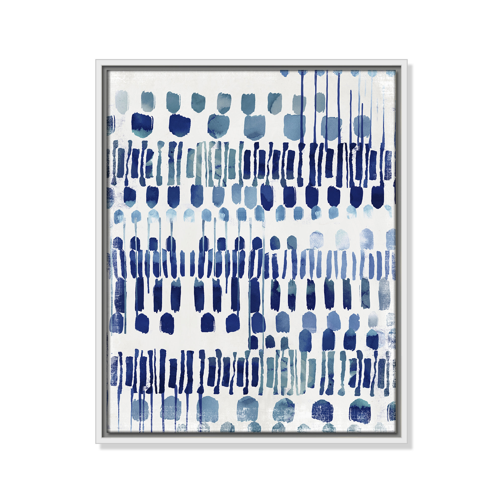 Continuously I - Painting Print, 21.5" H x 17.5" W x 2" D, No Matte, White Framed Canvas