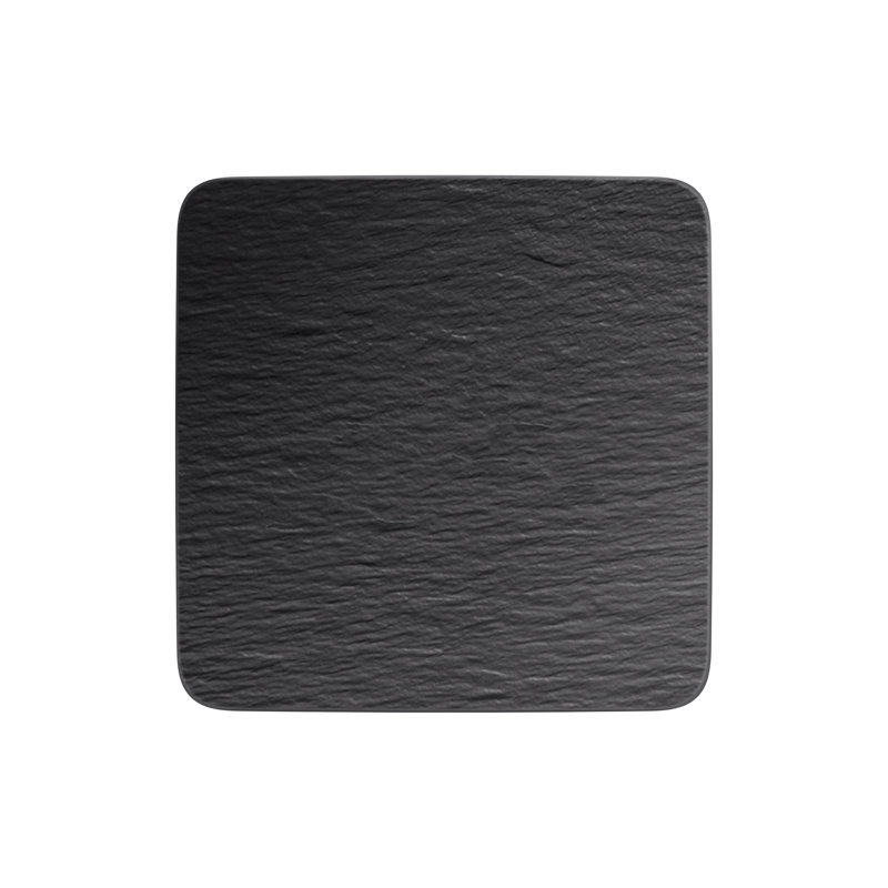 Assiette carrée 12,75 po Villeroy & Boch, Noir