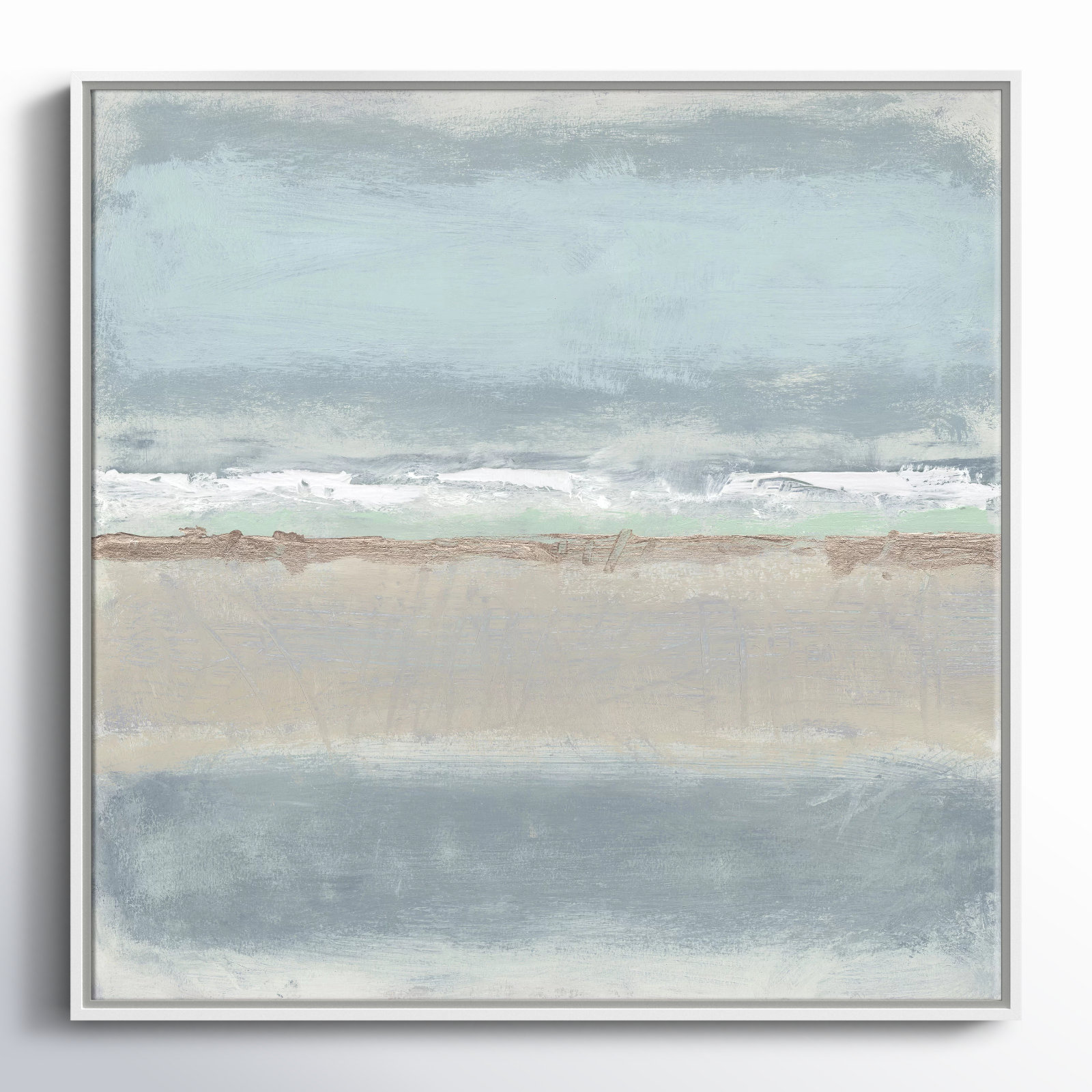 Dandelion "Serenity II" Painting by Filippo Ioco, White, 30" H x 30" W x 2" D