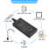 LED Electronic Transformer  Black Led Driver With 6 JST ports and Plug in