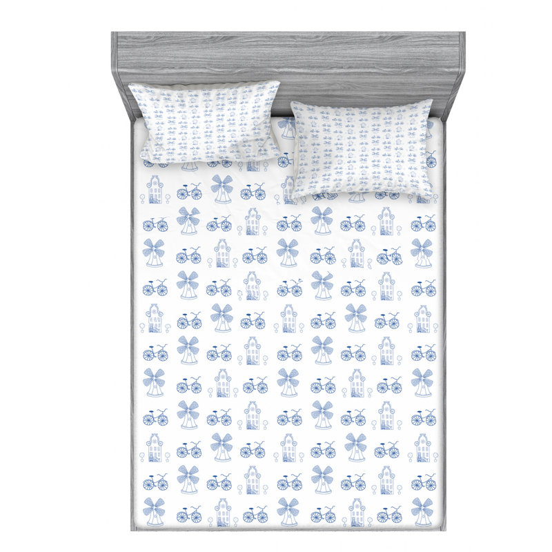 Microfiber Sheet Set, Queen Sheet Set + Fitted Sheet + 2 Pillowcases