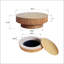 Table basse ronde avec rangement, table d'appoint moderne en placage de bois massif pour le salon et le bureau-413060293