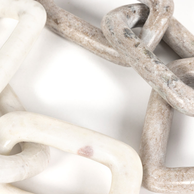 Marlow Marble Chain, Creamy Taupe Marble