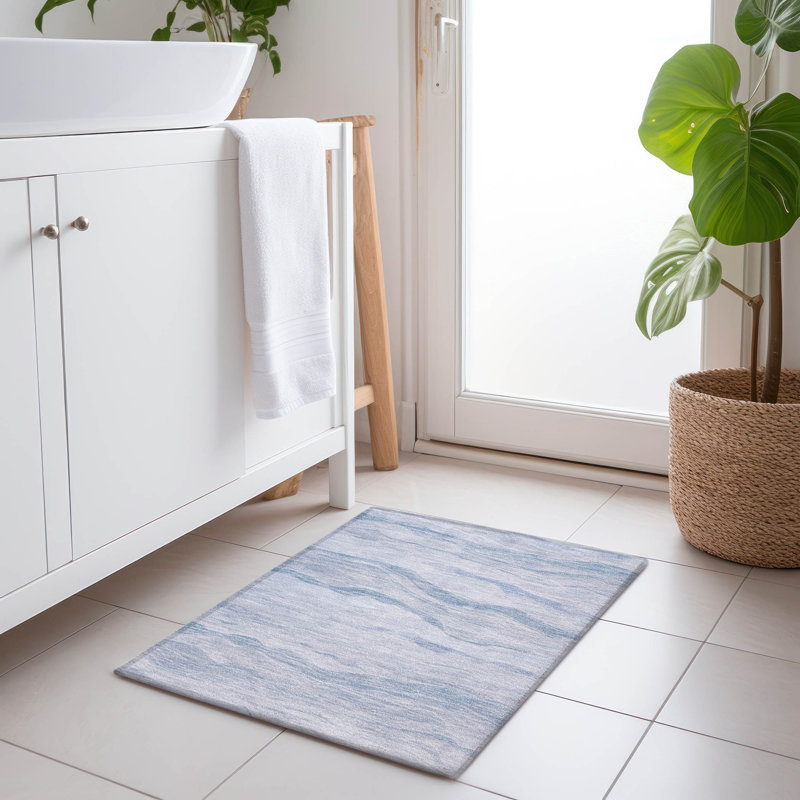 Machine Washable Indoor/Outdoor Christain ACN1250 Sky Rug, Rectangle 1'8" x 2'6"