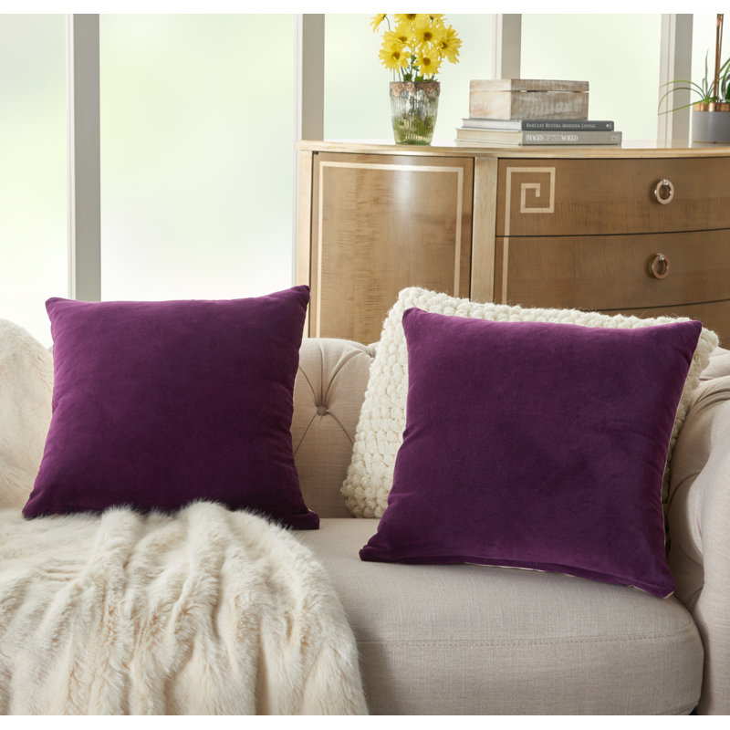 Haitley Throw Pillow Cover, Purple