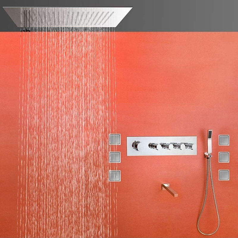 Fontana Macau Thermostatic Rainfall Shower Set System (Model FS6110SS)
