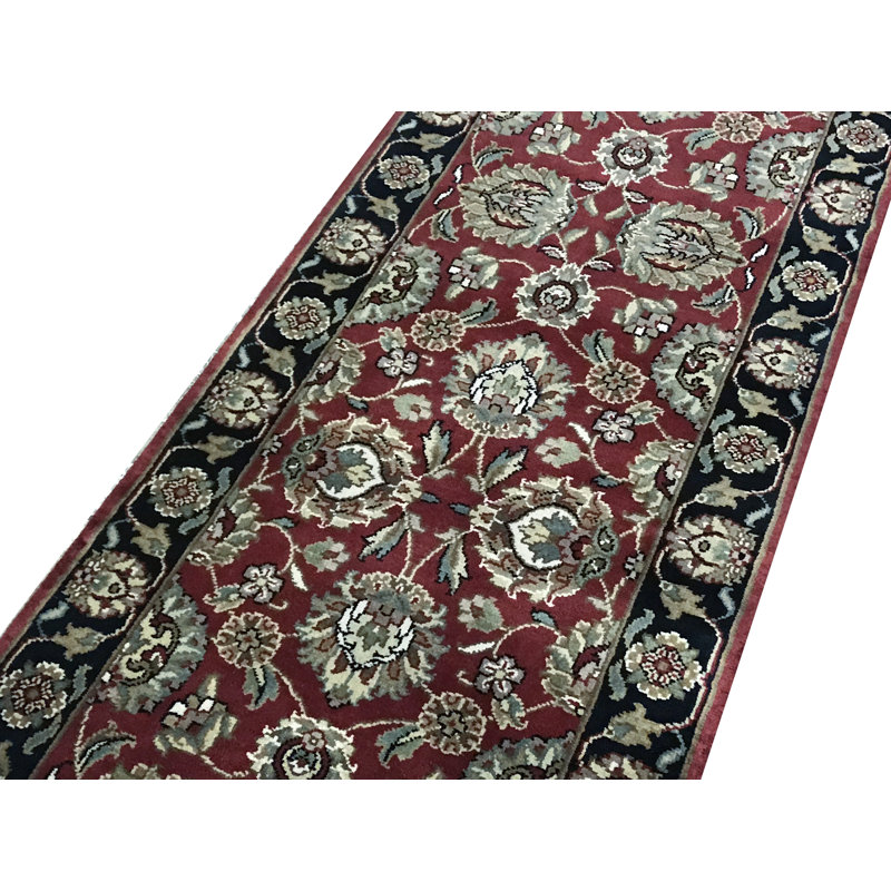 Mogul One-of-a-Kind Hand-Knotted High-Quality Green/Red/Black Runner