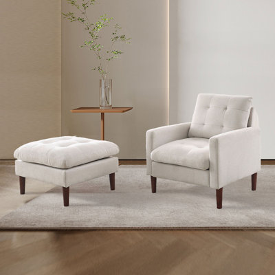 Canapé simple 31,5 "avec pieds en bois massif