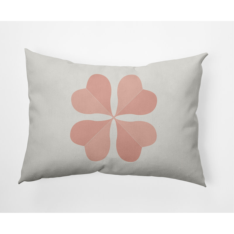 Floral Reversible Throw Pillow, Sunwashed Red