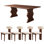 Retro Simple Design Rectangular Dining Table Set