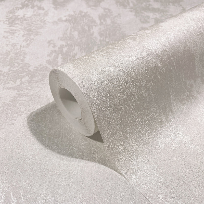 Glane Abstract Structure Texture 10.05M X 53Cm Pearlescent Sheen Wallpaper Roll, Pearl