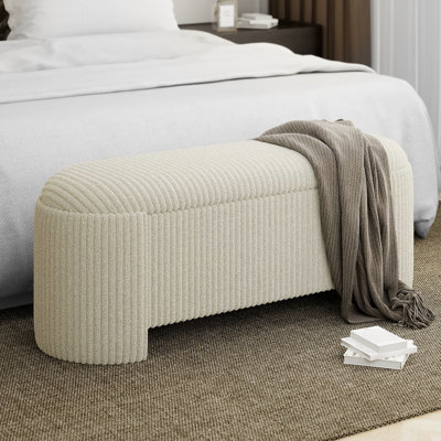 Repose-pieds avec rangement Modern - ivoire