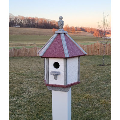 Poly Gazebo Birdhouse, Weather-Resistant, 1 Nesting Compartment