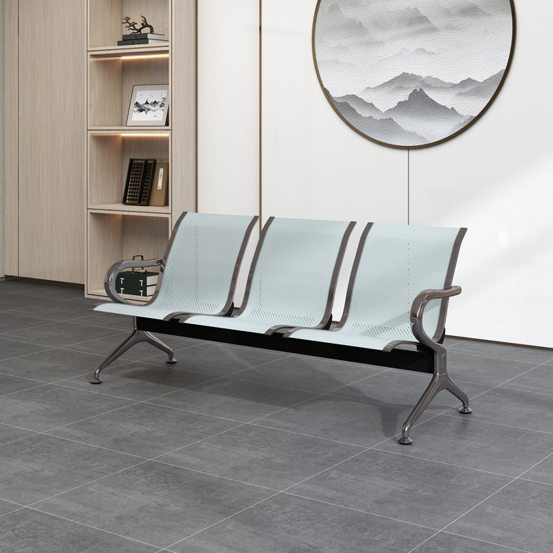 Ensemble de bancs pour salle d'attente Kinfant, Argent