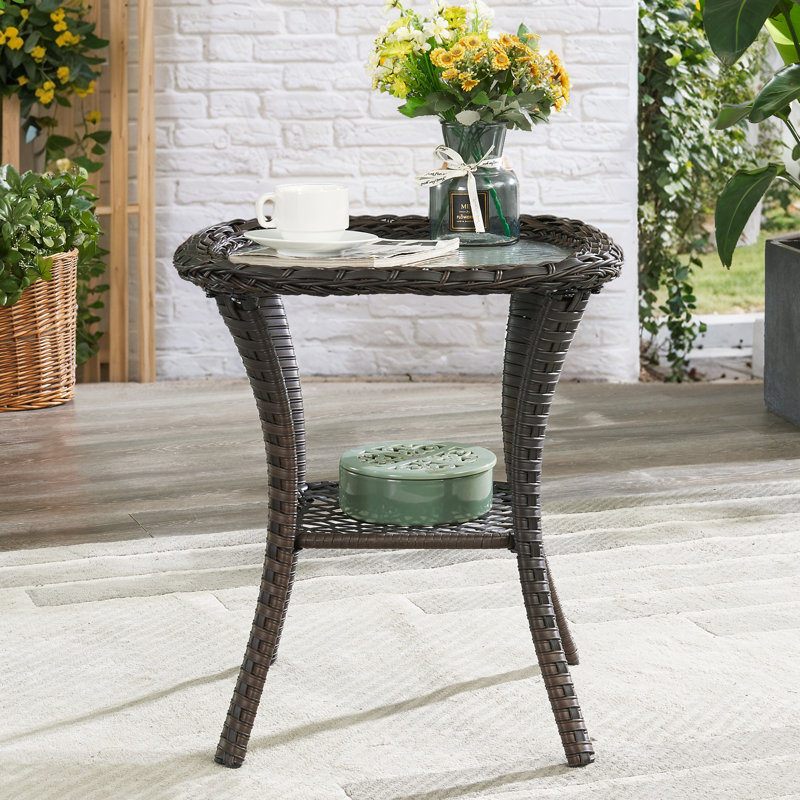 Table d'appoint Abbey, Brun