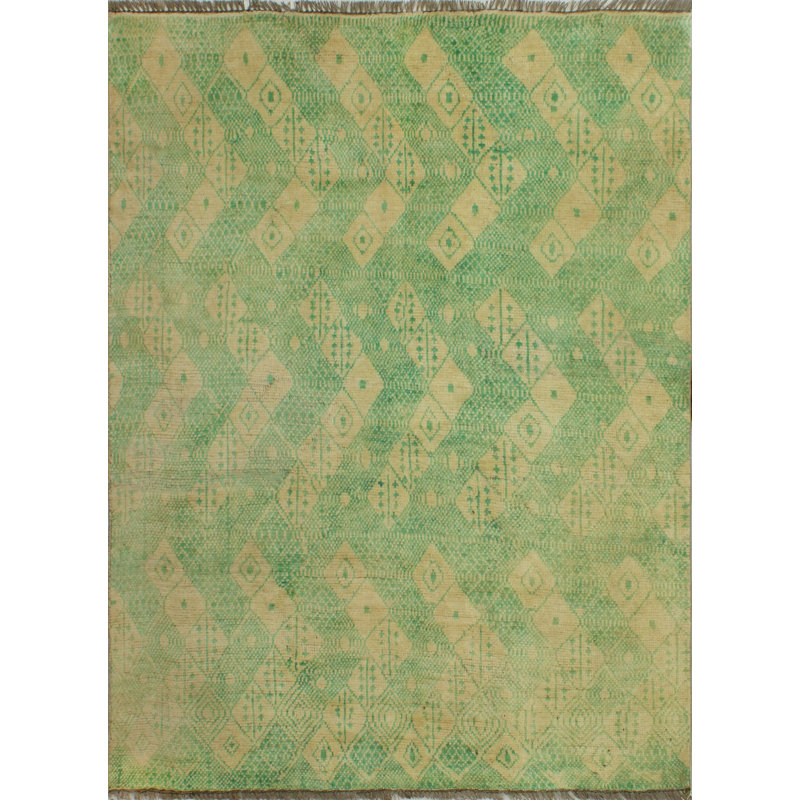 Tapis vert Balochi Barre Lt.