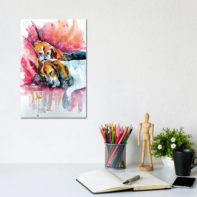Sleeping Dogs by Anna Brigitta Kovacs - Wrapped Canvas Print
