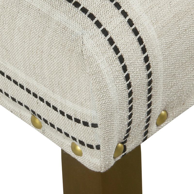 Chaise rembourrée Fyllen, Rayure crème