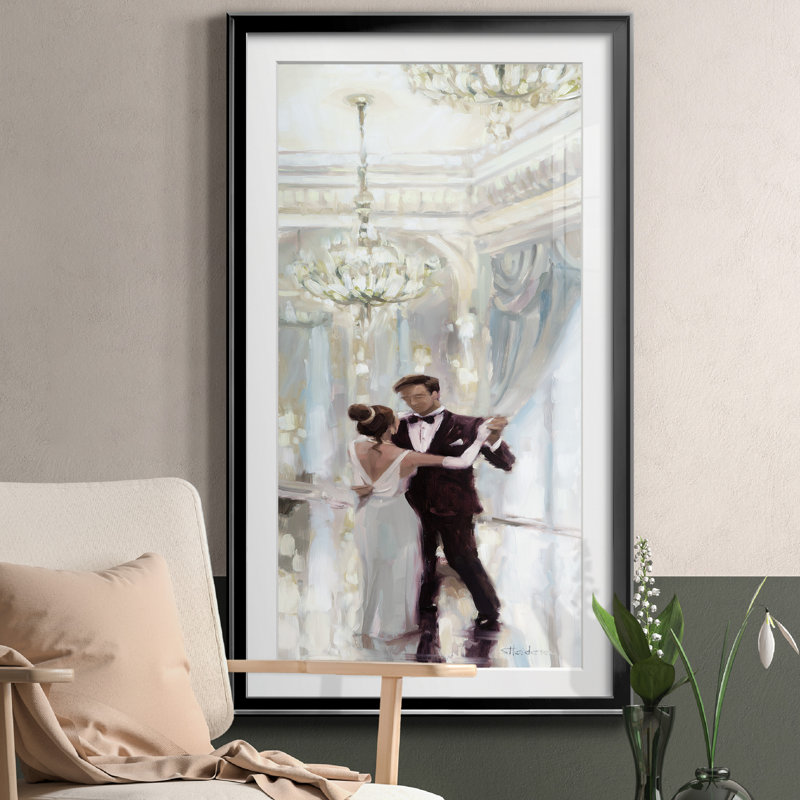 Ballroom Dancing - Peinture encadrée, H 14,5 po x l 26,5 po x P 1,5 po, Noir