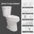 21" Extra Tall Toilet Elongated Two Piece Toilet with Powerful 1.28GPF Flush Tall Toilet for Disabled